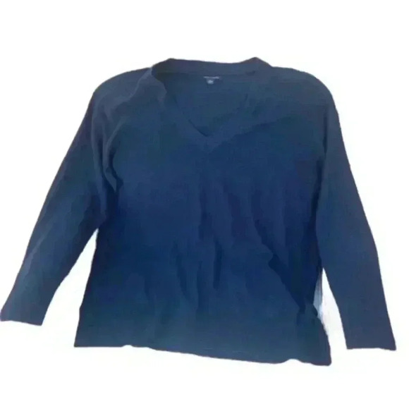 Tommy Hilfiger Mens XXL Classic Navy Blue Long Sleeve V Neck Pull Over Sweater - Picture 2 of 8